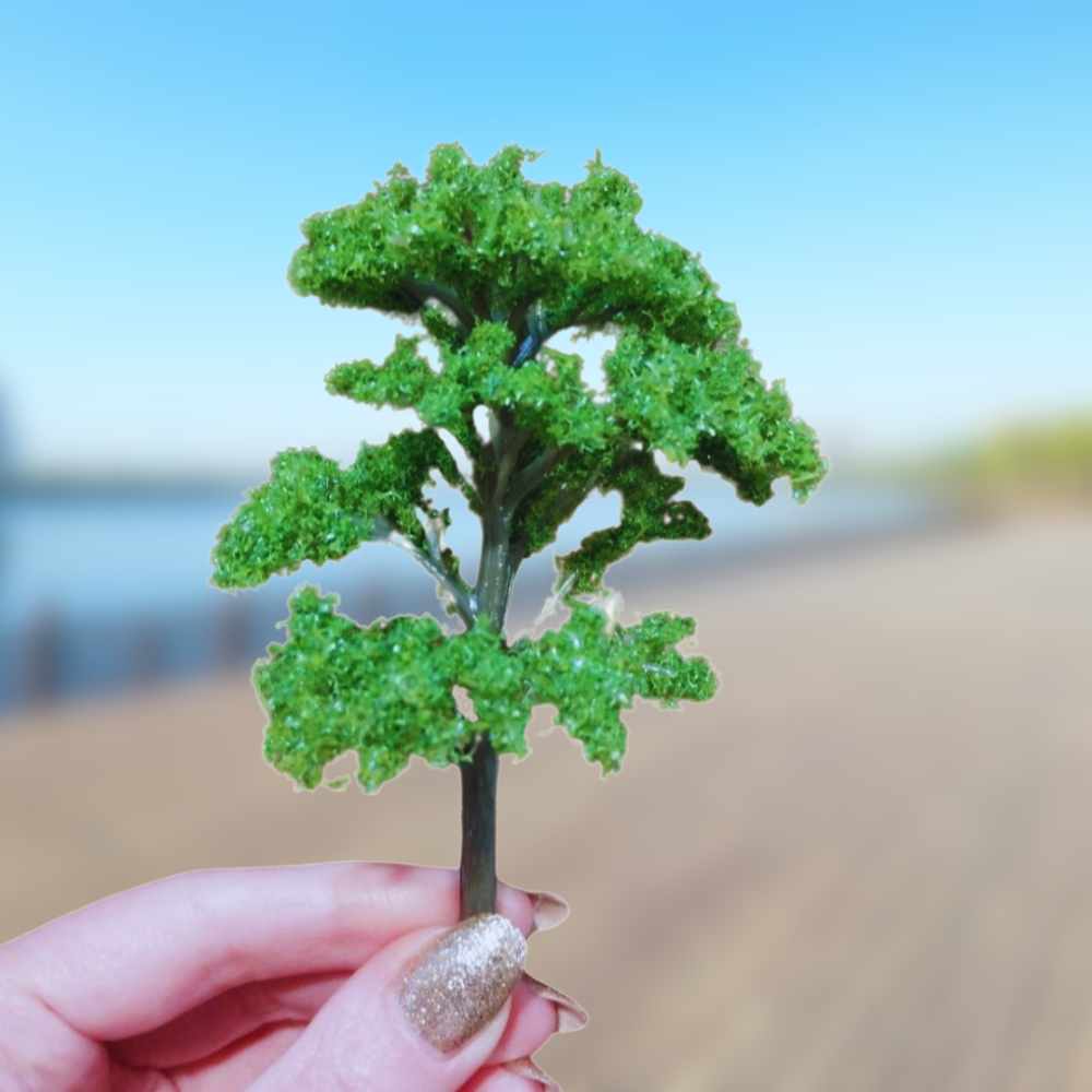 Зелені дерева 11-12.5 см для макетів, мініатюри, піщаного столу,  міні-саду, кашпо, діорам, моделювання Сосна 12 см Одеса - фото 2