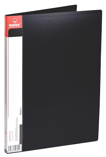 Папка з притиском A4 "Norma" 5034-09N + кишеня 2см чорна, шт Київ - фото 1