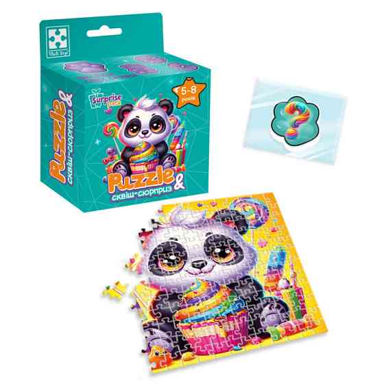 Дитячі пазли з сюрпризом "Панда" VT8030-08, 180 деталей Вінниця