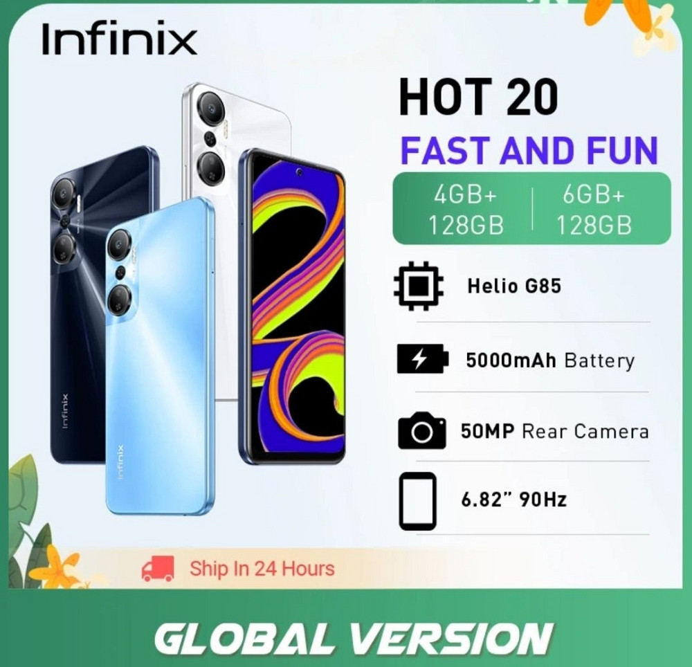 Телефон: Infinix hot 20 4g/120 Sonic Black. Київ - фото 1