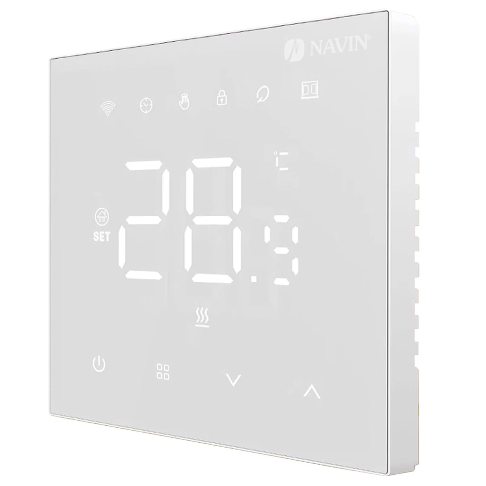 Терморегулятор NAVIN WT410 W-16A с Wi-Fi для теплого пола, белый Киев - изображение 1