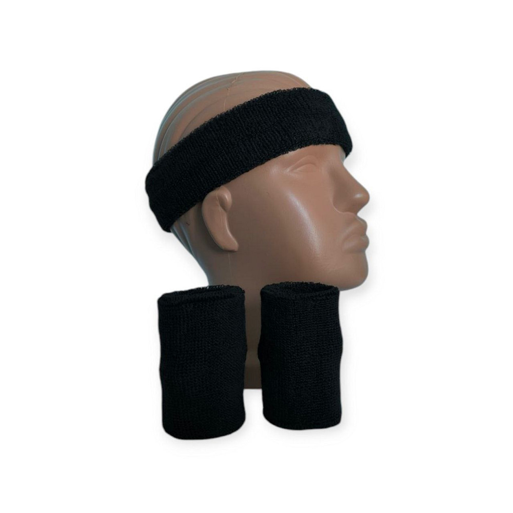 Набір спортивний пов'язка на голову та напульсники 1812 SNS Вишнёвое - изображение 4