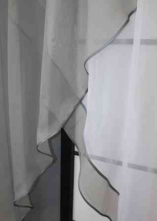 Кухонная занавеска VR-Textil № 029к серый с белым 300х170 см (59-954) Киев