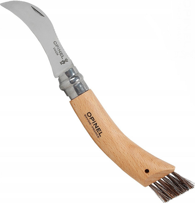 Складаний Ніж із щіткою для чищення грибів Opinel No.8 "Mushroom Blister" (001250) Нововолинськ - фото 1