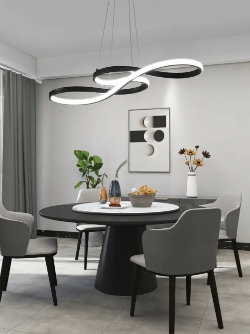 Светодиодная люстра Световая Симфония PJ805B 75х33см (Черный) Киев - изображение 4