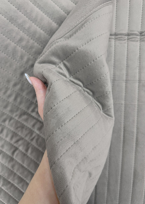 Покрывало велюровое King Size 220х240 см цвет светло-серый (85-209) Киев - изображение 2