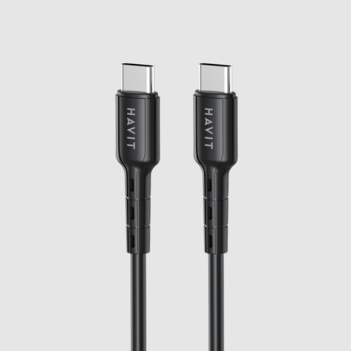 Кабель USB PD Type-C/Type-C Havit HV-CB6235 3,0A 60W 1м чорний Житомир
