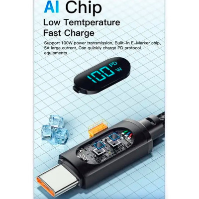 Дата кабель USB-C to USB-C 2.0m 100W LED black Essager (EXCTT1-XYA01-P) Вінниця - фото 8