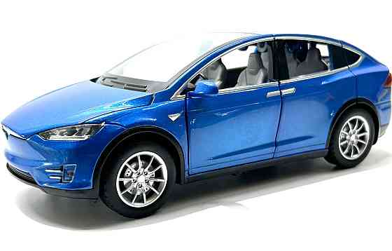 Машина Автосвіт Tesla Model X інерційна відчиняються двері капот багажник 20см Синя (AP-1722) Чернігів