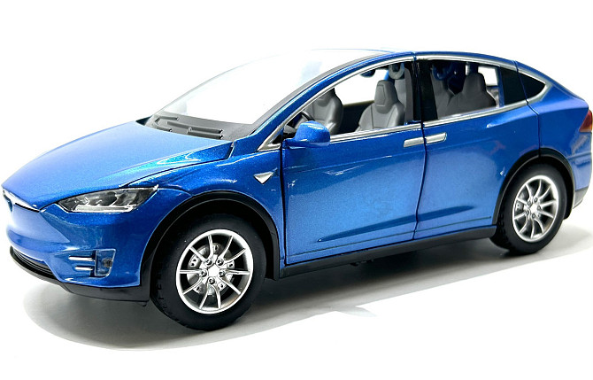 Машина Автосвіт Tesla Model X інерційна відчиняються двері капот багажник 20см Синя (AP-1722) Чернігів - фото 6