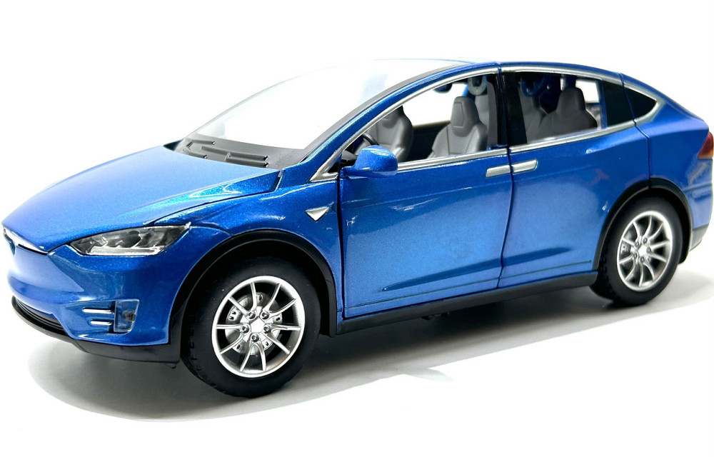 Машина Автосвіт Tesla Model X інерційна відчиняються двері капот багажник 20см Синя (AP-1722) Чернигов - изображение 6