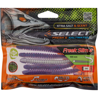 Силикон рыболовный Select Freek Slim 4" 280 (5 шт/уп) (1870.72.64) Винница - изображение 2