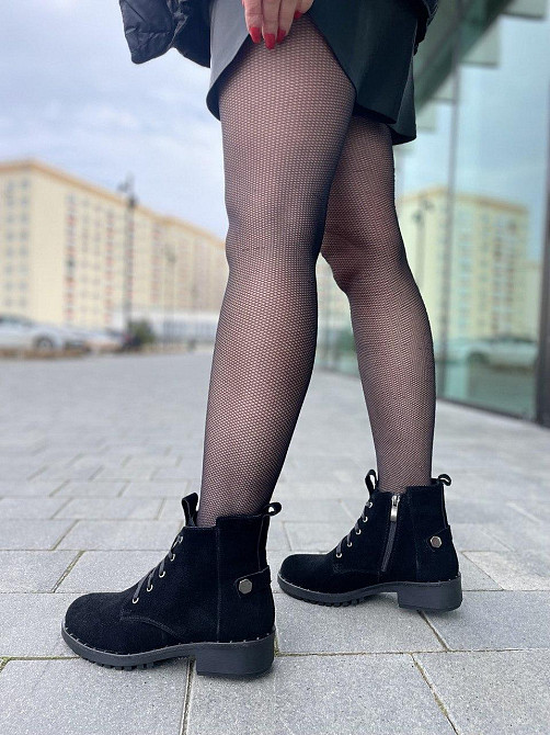 Черевики жіночі D and V 2025 чорні (зима, замша натуральна) (2979) 38 Коломыя - изображение 1