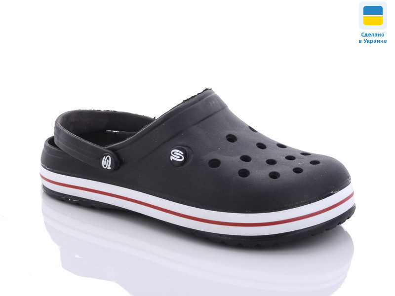 Крокси чоловічі сабо з великими дірками та підвищеною легкістю "Like Crocs" чорні Одеса - фото 3