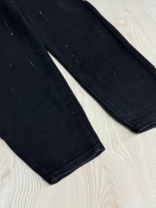 Джинси жіночі Ladyn 836 MOM на резинці розсип камінців великі розміри чорні, чорний, З2, 32, 95 см, 115 см Київ - фото 17