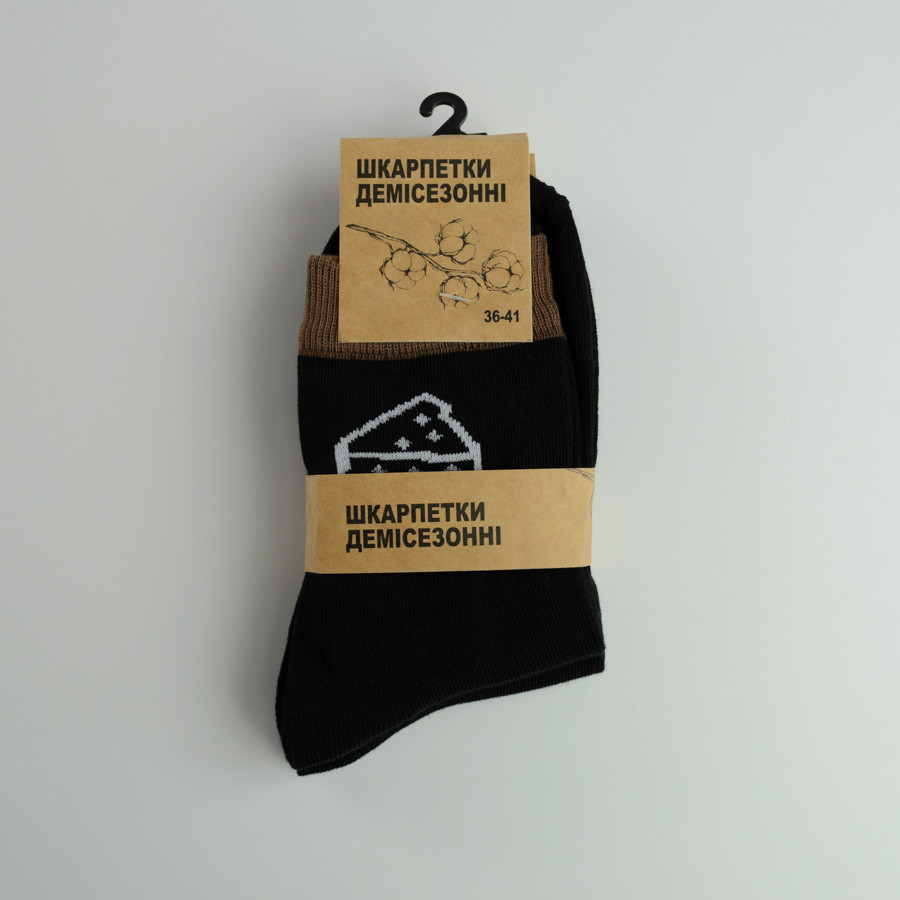 Демісезонні шкарпетки жіночі класичні з малюнком GM Textile Високі 36-41 Чорний Суми - фото 4