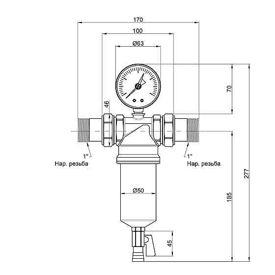Самопромивний фільтр Icma 1" No751 Київ