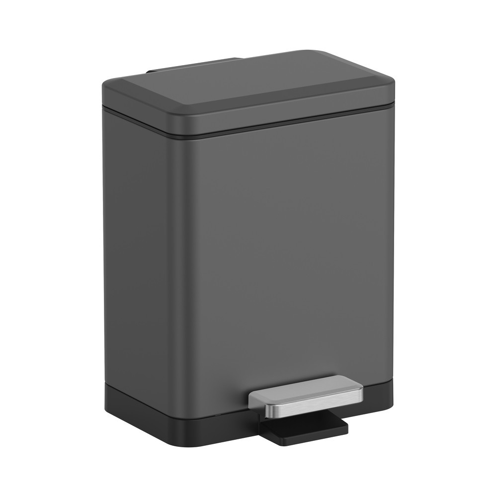 Прямоугольное мусорное ведро Koer TC-010306-07 6 л с мягким закрыванием графит Харьков - изображение 15