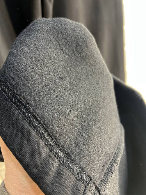 Джинсы женские I8 80085-186 комбинированные с трикотажем рваные палаццо талия на резинке флис черный Одесса - изображение 9