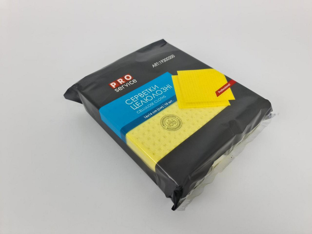 Губчатая влагопоглощающая салфетка из натуральной целлюлозы 10шт (16*16) PRO (1 пачка) Харків - фото 2