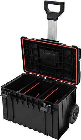 Ящик для інструментів 3 секції S1 YATO на 2-х колесах, 585х425х410 мм, з пластика, висувна ручка [1] Одеса