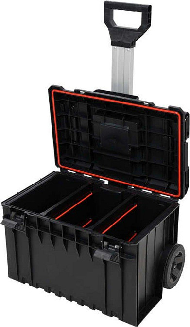 Ящик для інструментів 3 секції S1 YATO на 2-х колесах, 585х425х410 мм, з пластика, висувна ручка [1] Одесса - изображение 1