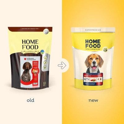 Сухой корм для собак Home Food ADULT MEDIUM/MAXI Grain-free hypoallergenic с уткой и нутом 1.6 кг (4820235021351) Винница - изображение 2