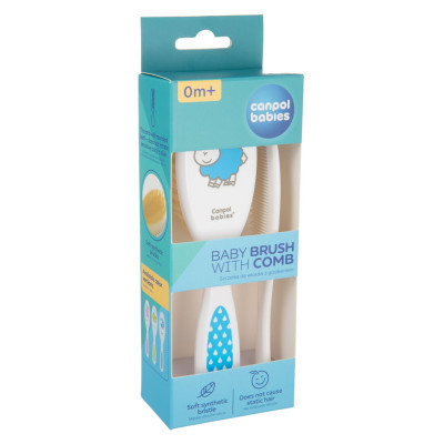Набір для догляду за дитиною Canpol babies Newborn Baby Щітка та гребінець для волосся блакитний (2/417) Вінниця - фото 5
