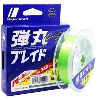 Шнур Major Craft Dangan Braid X8 200m Light Green 1.5/0.19mm 30lb/12.3kg (772.73.49) Вінниця - фото 1