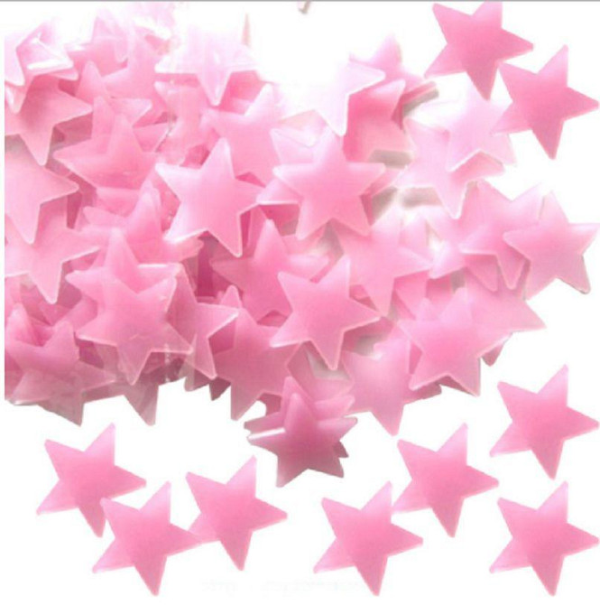 Фосфорні зірочки на стелю 95 штук 3 см рожевий Київ - фото 2