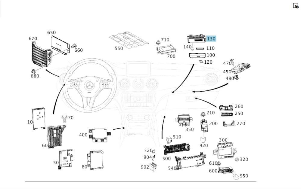 Mercedes-Benz  A1728100011 Адаптер блоку управління навігацією E-class W212 SLK/SLC R172 C-Class Estate S204 C-Class W204 GLK X204 C-Class Coupe C204  Одеса - фото 4