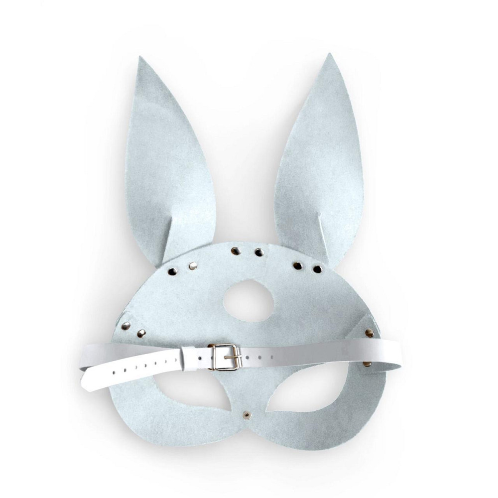 Шкіряна маска Зайчика Art of Sex - Bunny mask, колір Білий Sex Aura Київ - фото 4