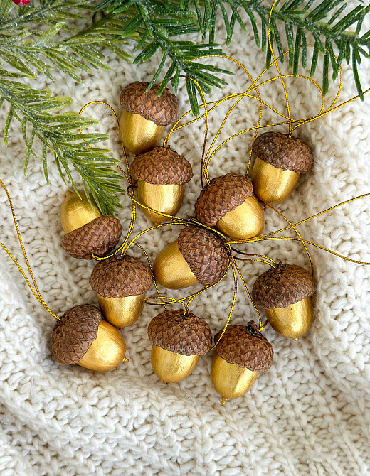 Набір жолудів "Золото" розписаний вручну 10 штук Київ - фото 7