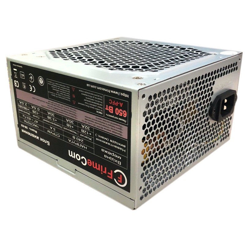 Блок живлення FrimeCom SM650 650W, 12 см, без кабелю живлення ( Чорний ) Харьков - изображение 1