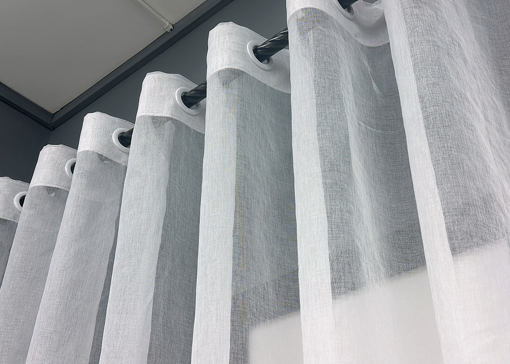 Тюль на люверсах VR-Textil 1276т Мікро-льон однотонний Білий 600х270 см (47-017) Київ - фото 7