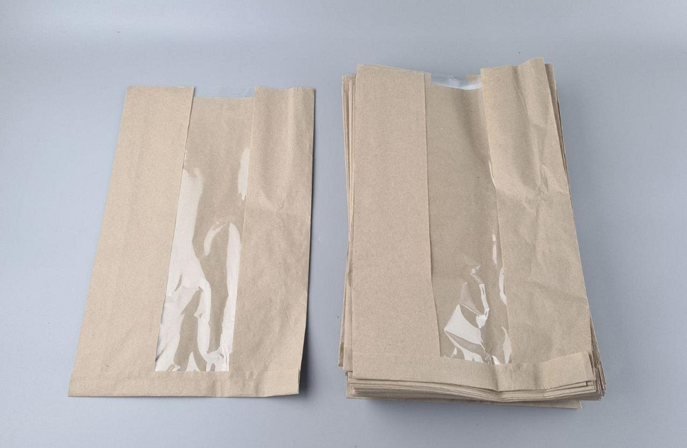 Бумажные пакеты крафт с прозрачным окошком 250х60х400, 40г/м2, окно 80 (100 шт) Харьков - изображение 2