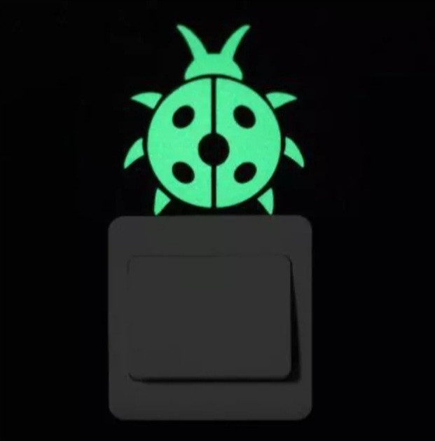 Наклейка люмінесцентна "Божа корівка" салатова - 10*10см Київ - фото 1