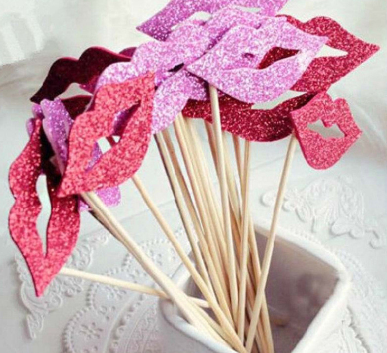 Фотобутафорія Губи 10 штук 75 на 35 мм червоно-рожевий Київ - фото 1