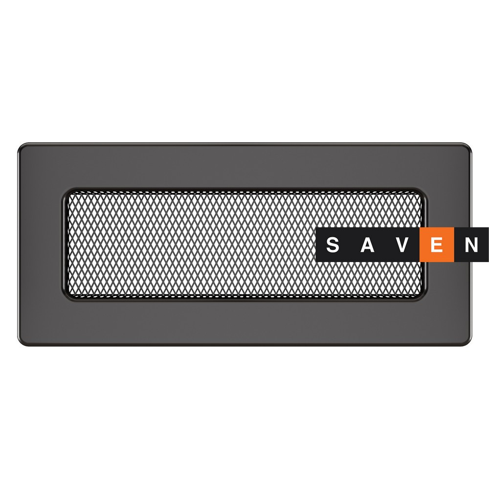 Вентиляційна решітка для каміна SAVEN 11х24 графітова Львів - фото 1