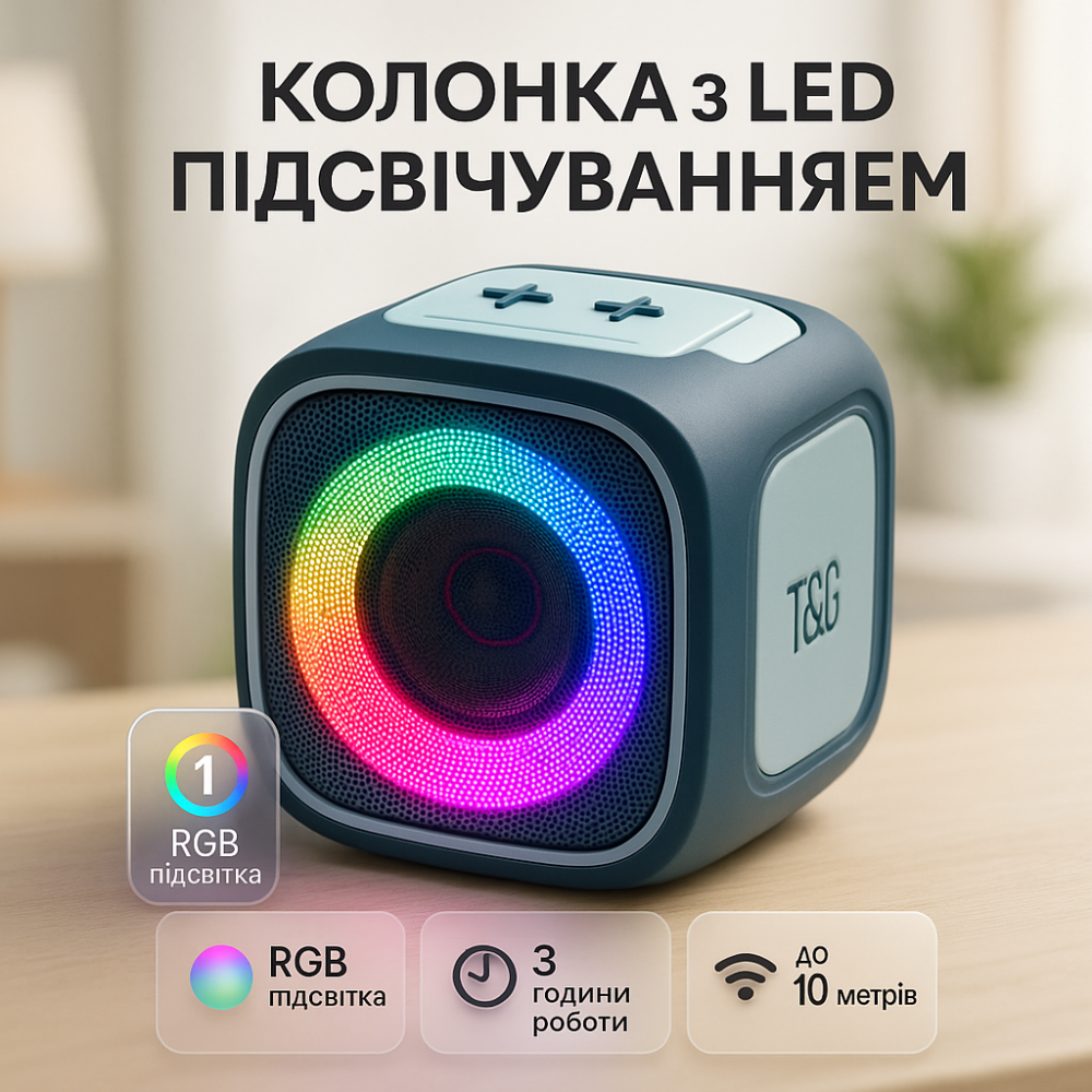 Bluetooth колонка з функцією радіо TG359, Портативна Bluetooth колонка AUX для вечірок на дачі XP-30 Львів - фото 16
