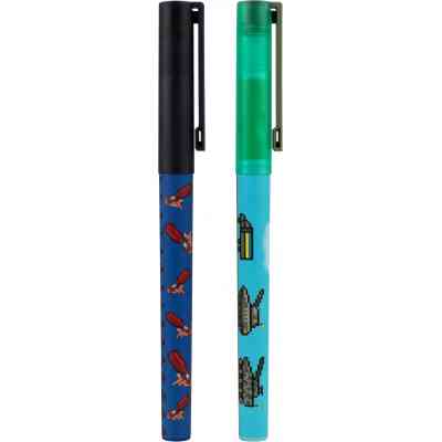 Ручка шариковая Yes 8bit UA Fire 0,7 мм синяя (412116) Винница