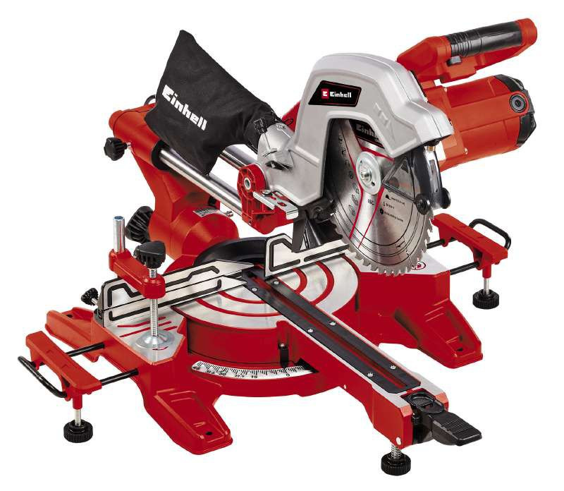 Потужна торцювальна пила з лазером Einhell TC-SM 254 : 1900 Вт, об.х.х.5000 об/хв,  ширина/глибина різу 305х85 мм Київ - фото 1