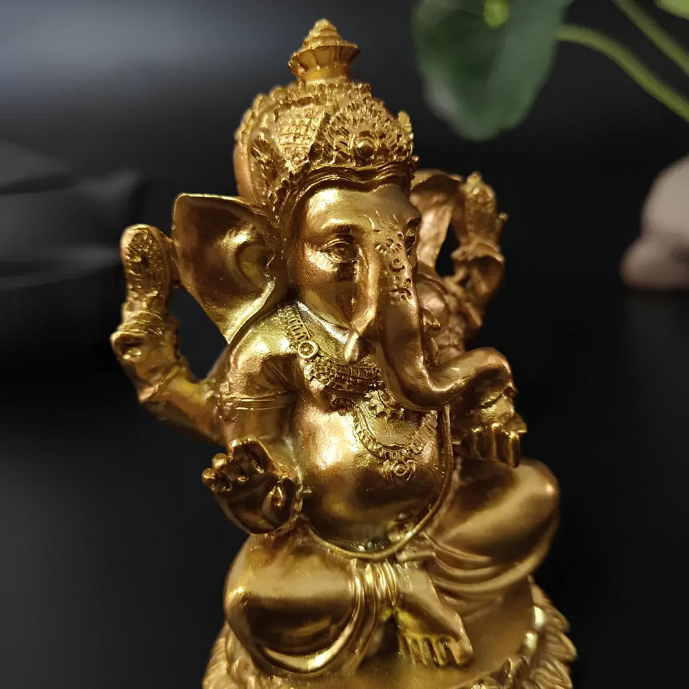 Статуэтка Ганеша RESTEQ — фигурка для интерьера Ganesha 4x4x7 см, декоративный элемент для дома и офиса, символ удачи и Киев - изображение 4