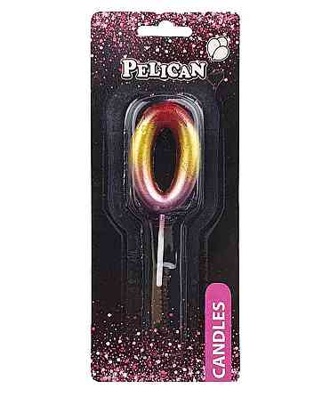 Свічка для торта 0 РАЙДУЖНА 4,5см. 864560 ТМ PELICAN   Solmir Киев