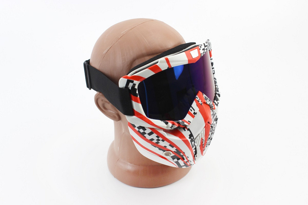 Окуляри+захисна маска, оранжево-чорна (хамелеон скло), MT-009 Київ - фото 1