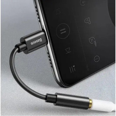 Перехідник USB-C M to 3.5mm F 0.1m black Baseus (CATL54-01) Вінниця - фото 8
