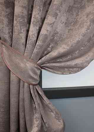 Комплект коротких штор VR-Textil Жакард Sultan YL № 1669ш Какао 130х170 см 2 шт (35-0298) Київ