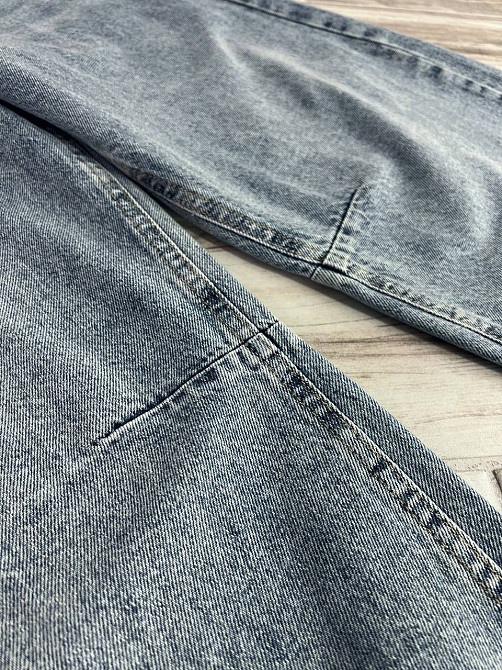 Джинси жіночі Its Basic 3140 skater balon широкі банани затяжка на талії блакитні, блакитний, 38, 38, 85 см, 114 см Київ - фото 4