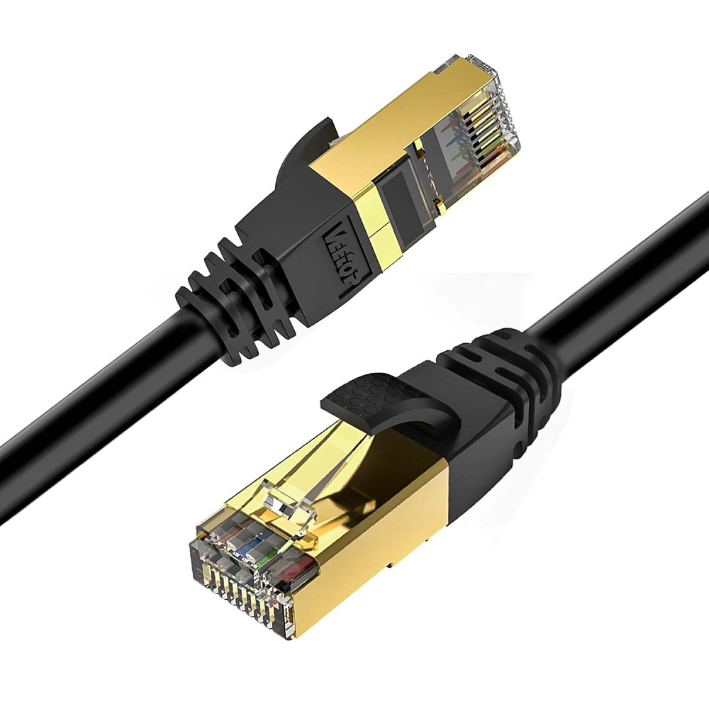 Мережевий кабель патч-корд RJ45 - RJ45 Veetop Cat 8 25см Луцк - изображение 1