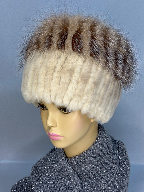 Шапка хутряна жіноча Анжеліка Молочний Харків - фото 2